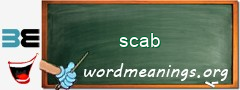 WordMeaning blackboard for scab